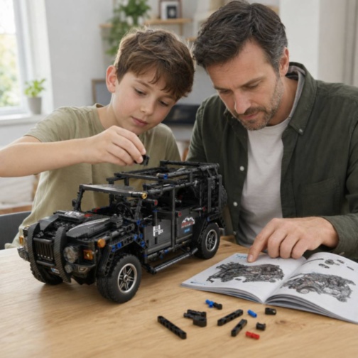 Set de construcție SUV off-road din 909 piese