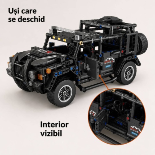 Set de construcție SUV off-road din 909 piese