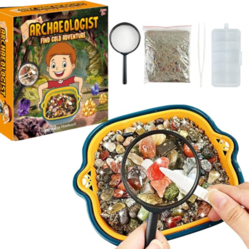 Set educativ de excavație „Arheologul - Aventura Descoperirii Aurului”