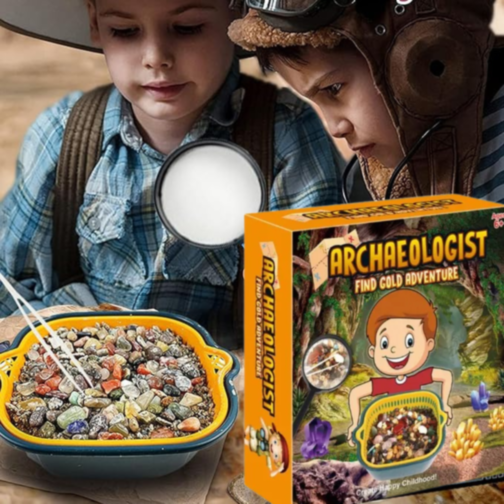 Set educativ de excavație „Arheologul - Aventura Descoperirii Aurului”