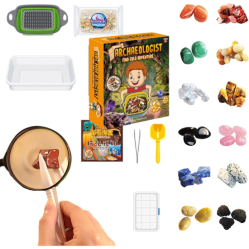 Set educativ de excavație „Arheologul - Aventura Descoperirii Aurului”