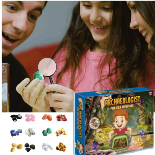Set educativ de excavație „Arheologul - Aventura Descoperirii Aurului”