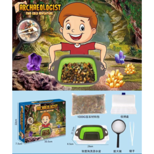 Set educativ de excavație „Arheologul - Aventura Descoperirii Aurului”