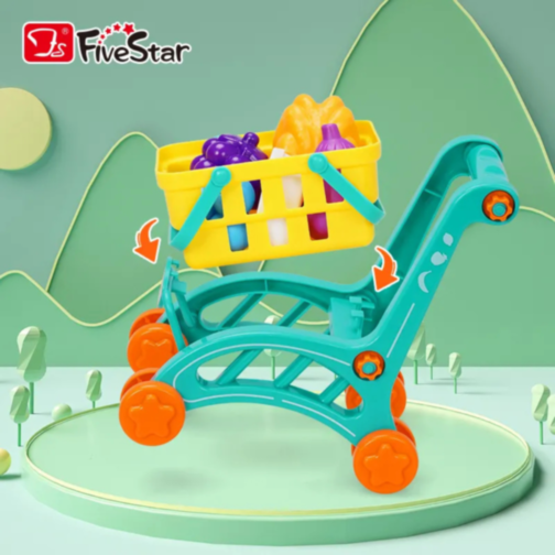 Set Interactiv Frigider și Coș de Cumpărături – Lumini și Sunete (culoare aleatorie)