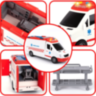 Ambulanță Jucărie cu Lumini, Sunete și Targă
