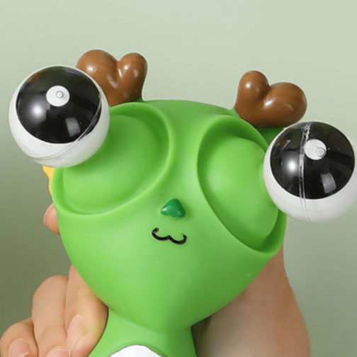 Dragon Antistres Verde cu Ochi Bulbucați