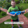 Super Pistol cu Apă de 69 cm, Capacitate Mare (culoare aleatorie)