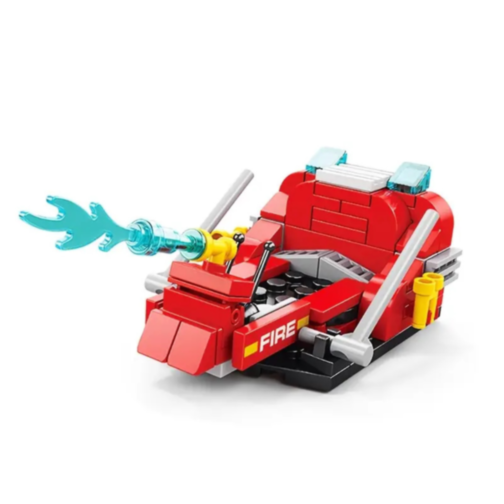 Set de Construcție Fire Rescue 6-în-1 – Vehicule de Pompieri și Salvare, 493 piese