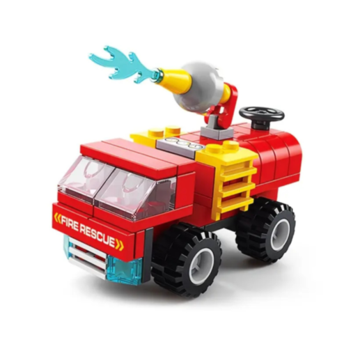 Set de Construcție Fire Rescue 6-în-1 – Vehicule de Pompieri și Salvare, 493 piese