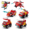 Set de Construcție Fire Rescue 6-în-1 – Vehicule de Pompieri și Salvare, 493 piese