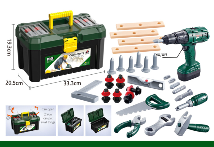 Set de Scule pentru Copii cu Cutie și Bormașină Electrică