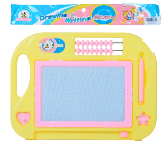 Tabla Magnetică de Scris și Desenat cu 2 Ștampiluțe și Numărătoare, 31cm