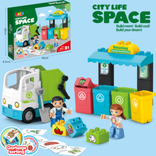 Set construcție reciclare „City Life Space” - 29 piese