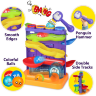 Roller Coaster Pinguin cu Roti și Bile Colorate