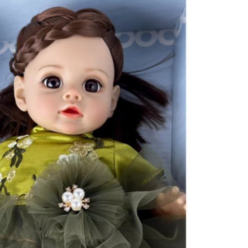 Păpușă Reborn Interactivă de 35 cm cu Corp Textil și Voce 