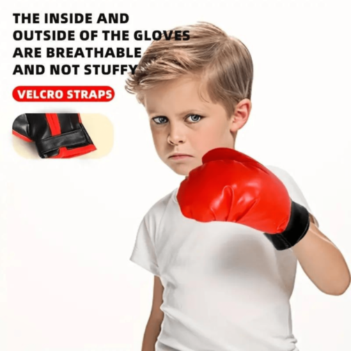 Set Box Copii cu Minge Reflex și Mănuși