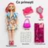 Păpușă articulată de 29 cm cu accesorii pentru coafat