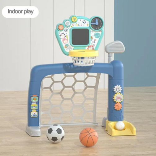 Set sportiv 3 în 1 pentru copii mici - Baschet, Fotbal și Golf 