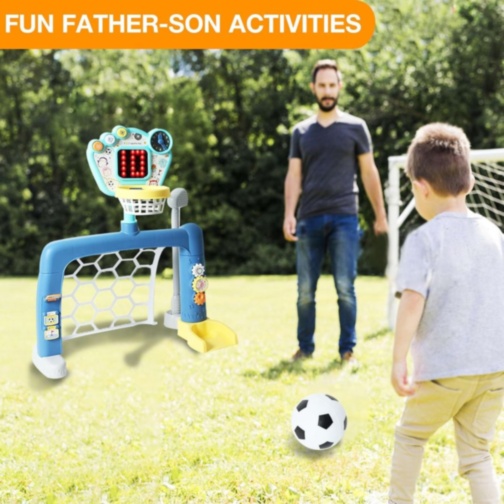 Set sportiv 3 în 1 pentru copii mici - Baschet, Fotbal și Golf 