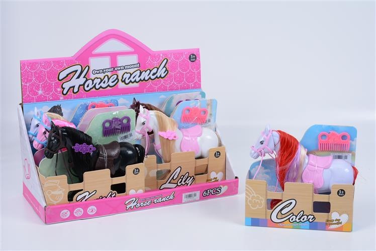 Figurina Căluțul cu Căpastru, Hăț și Pieptene de Coamă, set/6buc.