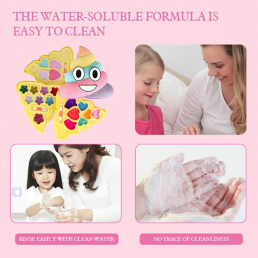 Trusă de machiaj pentru copii cu sclipici și culori strălucitoare