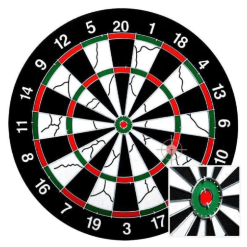 Set Darts Cu Două Fețe și 6 Săgeți Metalice