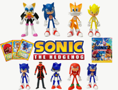 1 Figurina Surpriză Sonic cu 3 Cartonașe, set 18 buc. preț pentru 1 buc | image