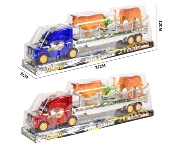 Camion cu Trailer și 2 Animale, 34cm