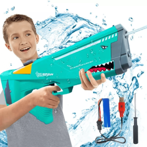 Pistol Electric cu Apă Reîncărcabil – Jet Puternic până la 12m, 550ml (culoare aleatorie)