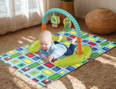 Centru de Activități 5 în 1 pentru Bebeluși cu Salteluță, Masă Interactivă și Mers Asistat | image