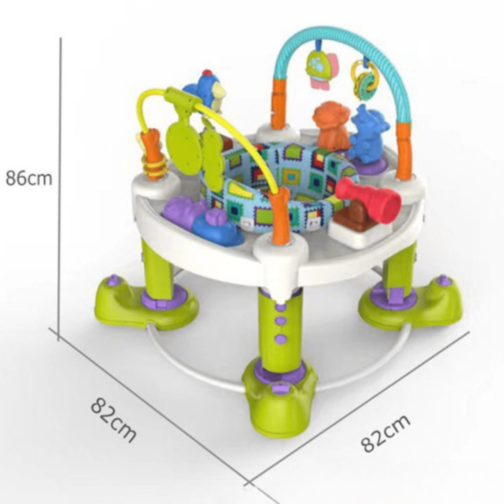 Centru de Activități 5 în 1 pentru Bebeluși cu Salteluță, Masă Interactivă și Mers Asistat