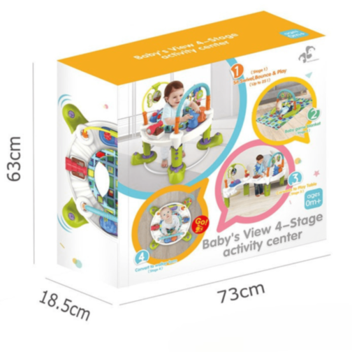 Centru de Activități 5 în 1 pentru Bebeluși cu Salteluță, Masă Interactivă și Mers Asistat