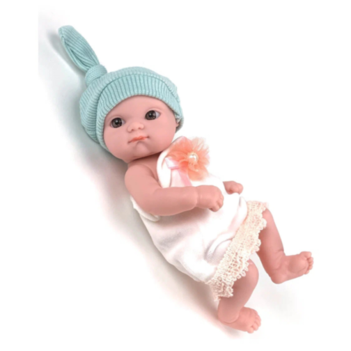 Păpușă Bebeluș Realistă cu Haine Tricotate și Corp din Vinil 
