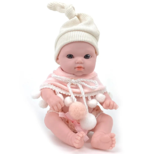 Păpușă Bebeluș Realistă cu Haine Tricotate și Corp din Vinil 