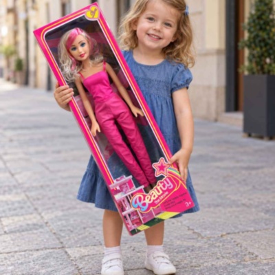 Păpușă mare muzicală de 70 cm cu păr blond | image