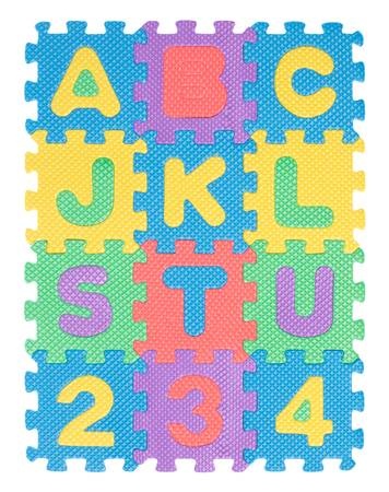 Puzzle Mini din Burete cu Litere și Cifre, 36 piese