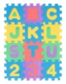Puzzle Mini din Burete cu Litere și Cifre, 36 piese