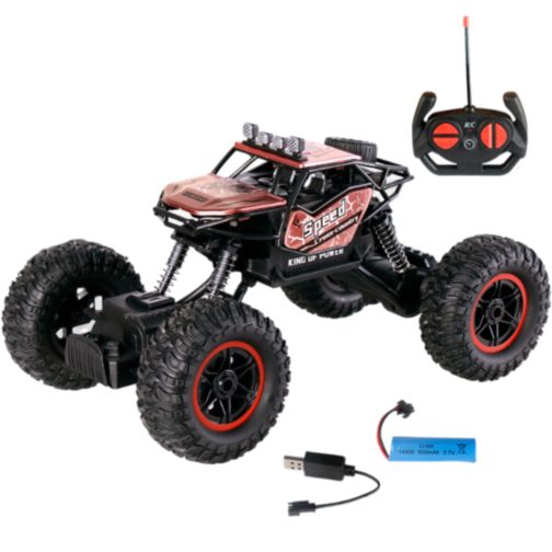 Mașinuță Rock Crawler Off-Road cu Telecomandă, Suspensie și Roți de Mari Dimensiuni