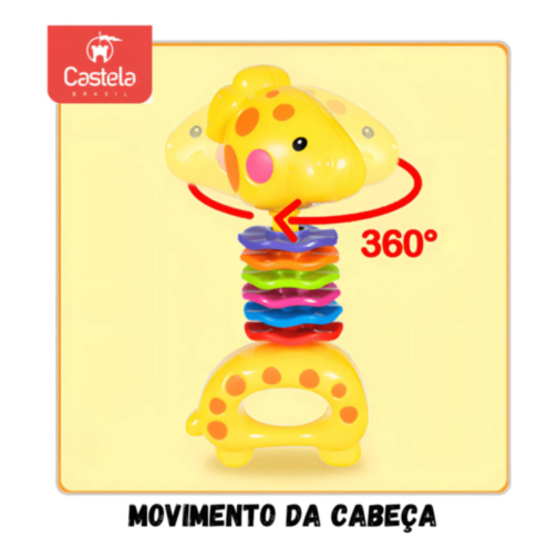 Jucărie Zornăitoare Girafă Colorată pentru Bebeluși