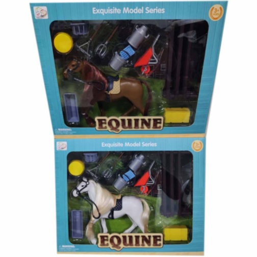Grajdul Școala de Hipism cu Căluț și Accesorii de Îngrijire