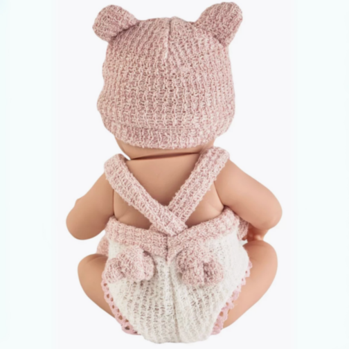 Păpușă Bebeluș din Vinil de 20 cm cu Haine Tricotate și Corp pentru Băiță