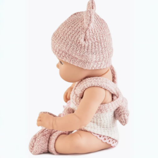 Păpușă Bebeluș din Vinil de 20 cm cu Haine Tricotate și Corp pentru Băiță