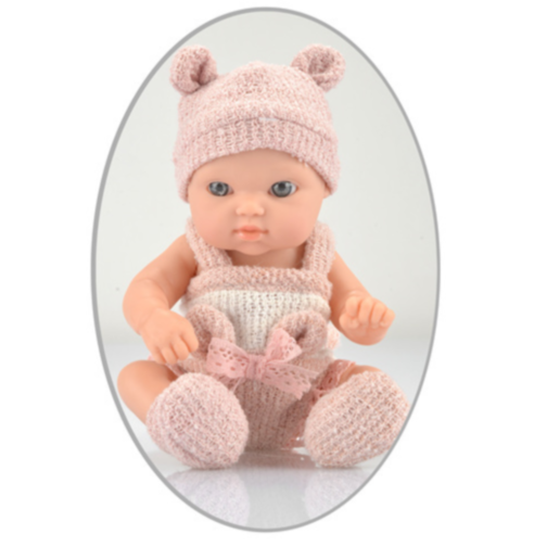 Păpușă Bebeluș din Vinil de 20 cm cu Haine Tricotate și Corp pentru Băiță