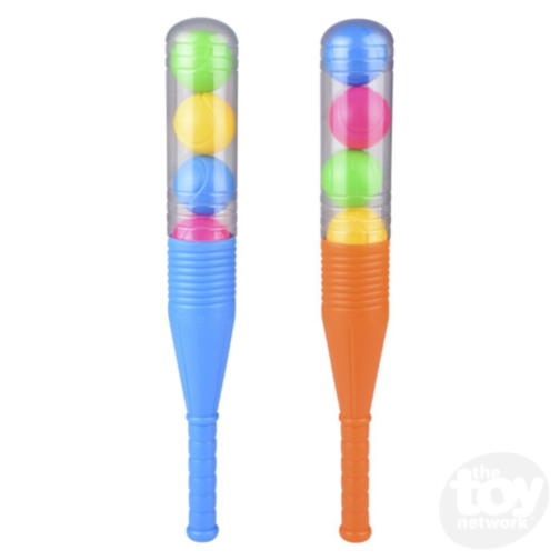 Set baseball cu bâtă și mingi colorate pentru copii