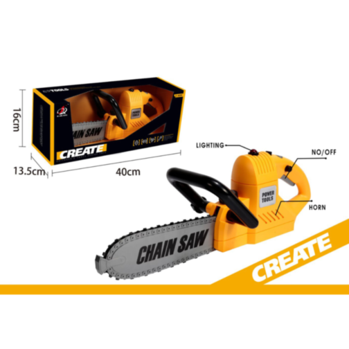 Jucărie fierăstrău cu lanț „Power Tools” – cu sunete realiste