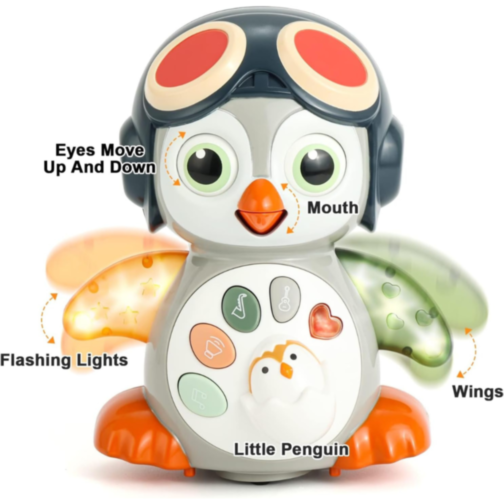 Pinguin Dansator cu Lumini și Sunete – Jucărie Interactivă