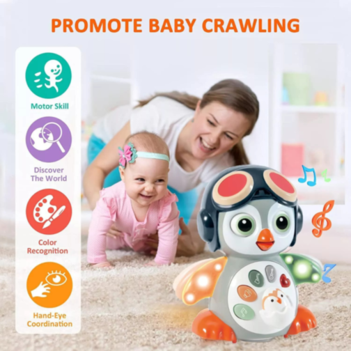 Pinguin Dansator cu Lumini și Sunete – Jucărie Interactivă