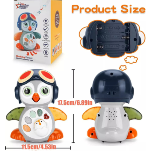 Pinguin Dansator cu Lumini și Sunete – Jucărie Interactivă