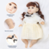 Păpușă Reborn cu Rochie Dantelată și Fundiță Elegantă – 36 cm