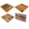 Joc de Dame, Șah și Table, set 3 în 1 din Lemn, 38cm